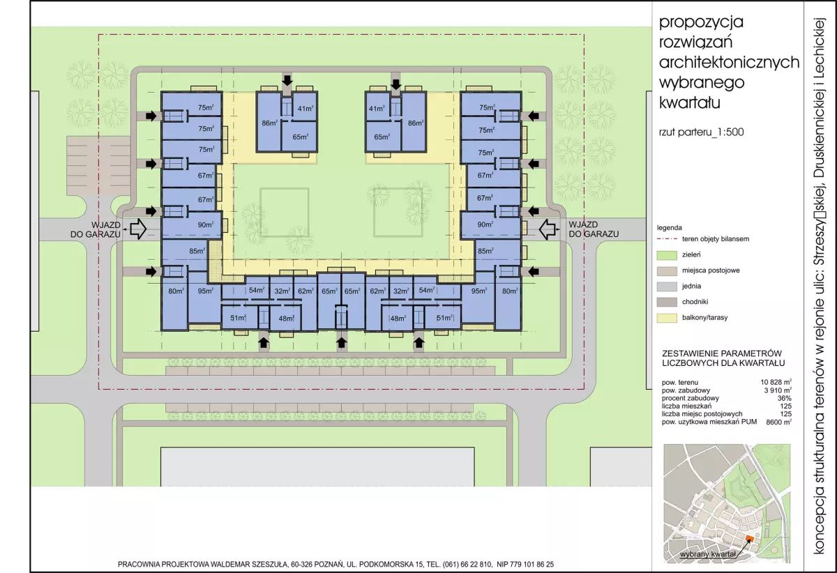 Koncepcja urbanistyczno-architektoniczna kwartału zabudowy 2