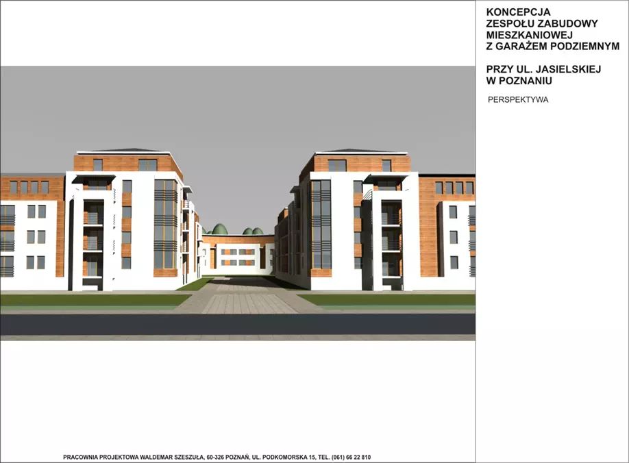 Osiedle w rejonie Fortu VI, przy ul. Jasielskiej w Poznaniu pierwsza koncepcja zabudowy 11