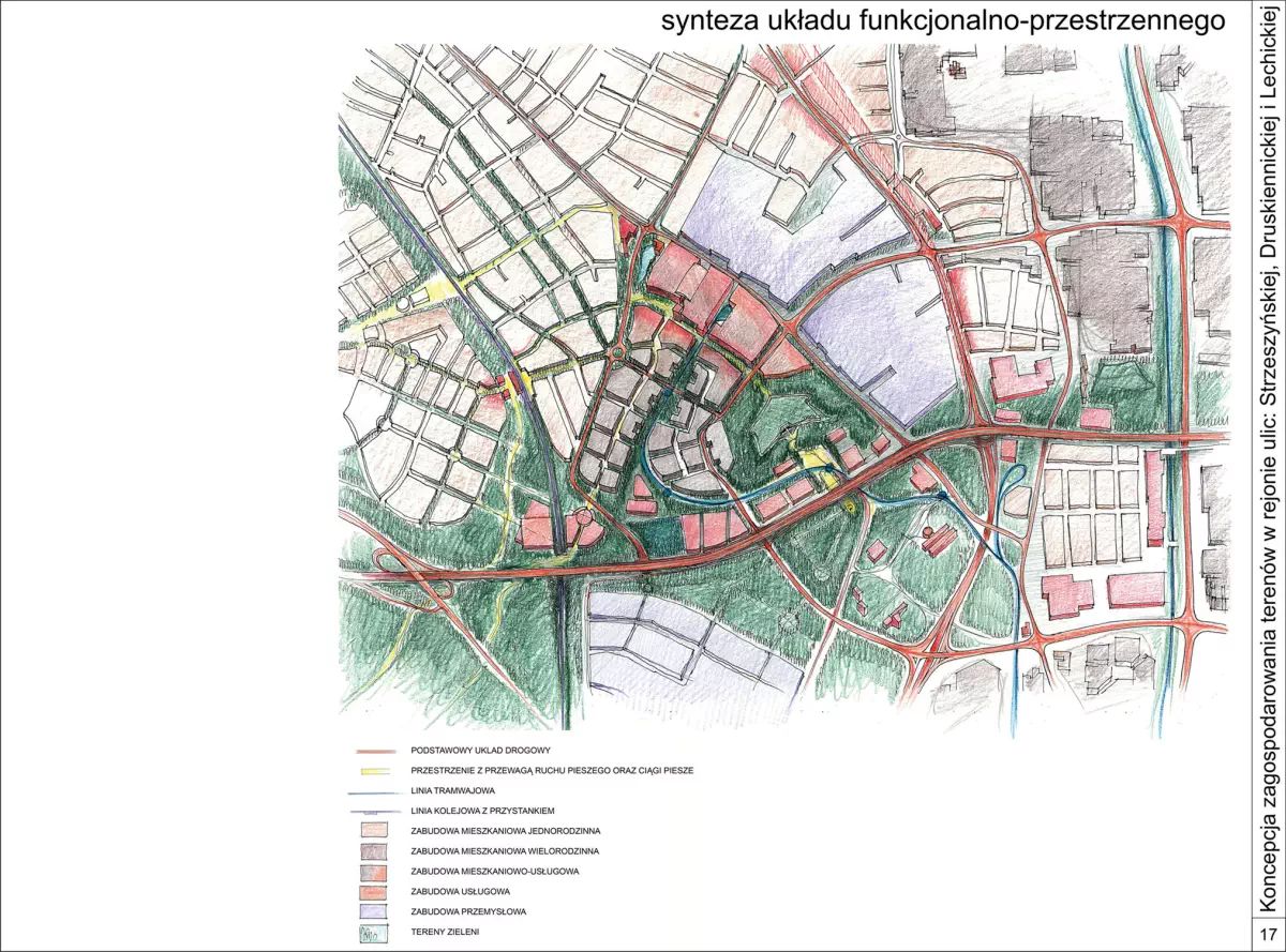 „Nowe Podolany” - projekt urbanistyczny, rysunki koncepcyjne, odręczne 3